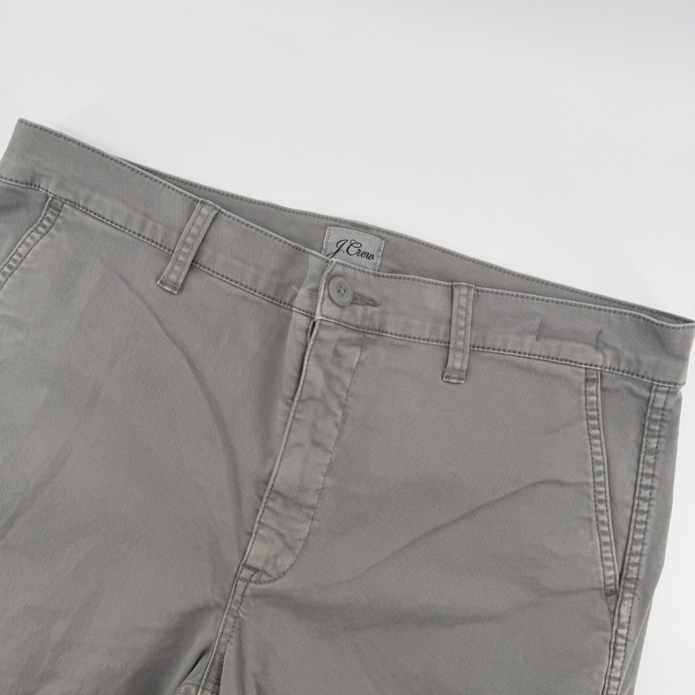 J.Crew Vintage Slim Straight Pants Mens 30 Grey Stretch Cotton Chino Trousers